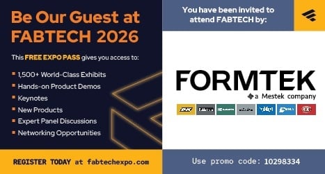 FABTECH 2026 Formtek Free Guest Pass