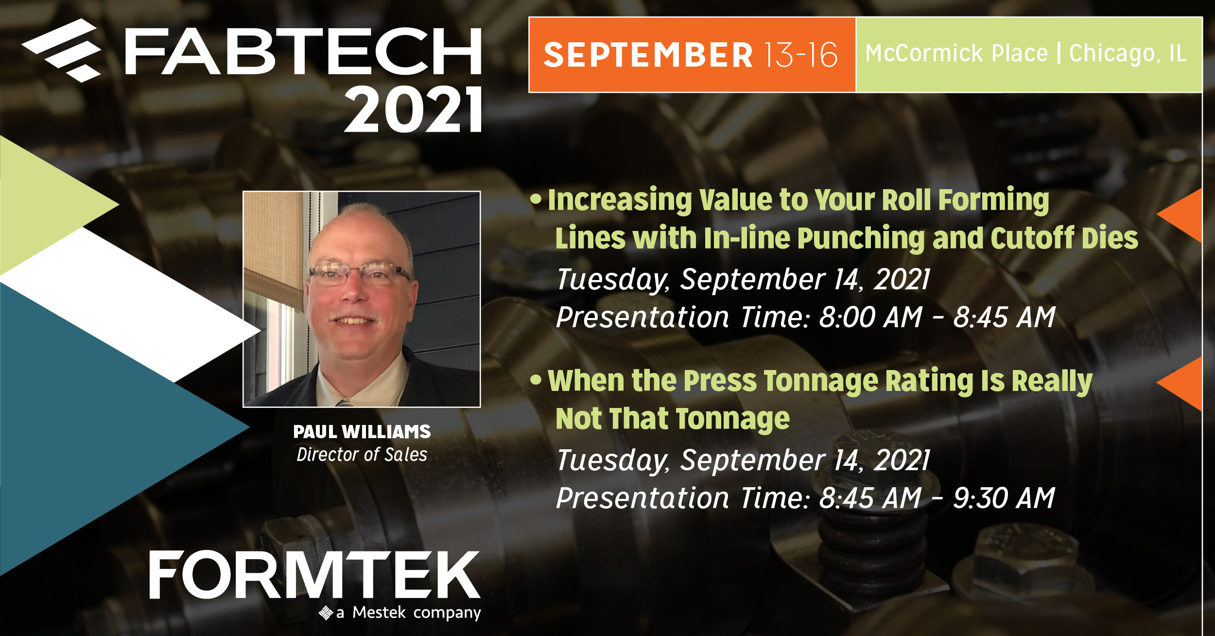 Paul Williams to Speak at FABTECH 2021
